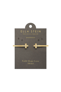 ES Gold Cross Flexi Medium Cuff Bracelet