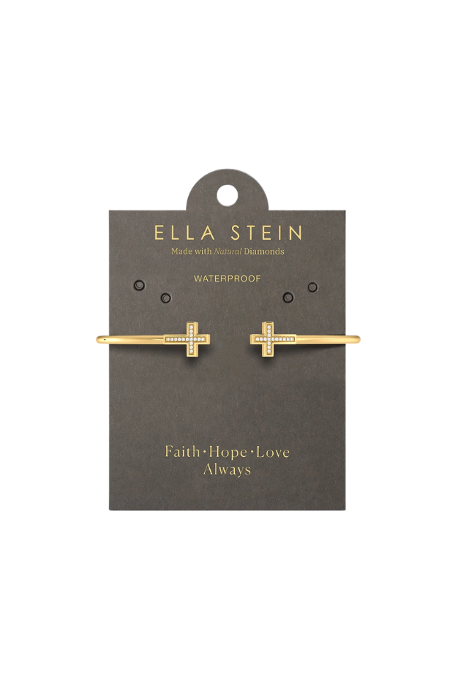 ES Gold Cross Flexi Medium Cuff Bracelet