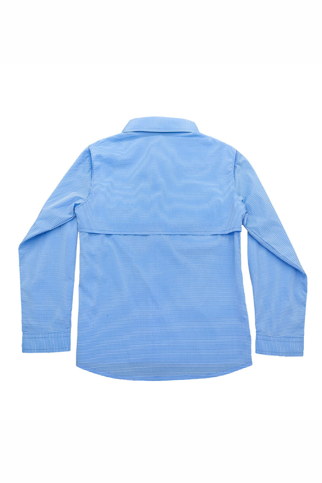 SWB Flagler Fishing Shirt - Blue Stripe