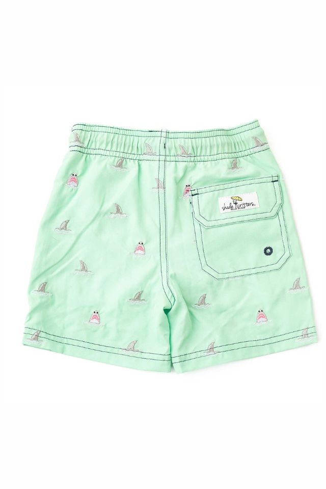 SC Boy Trunks Swimsuit - Mint Shark