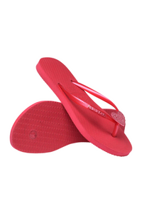 Havaianas Kids Slim Crystal Charm Sandal - Pink Fever