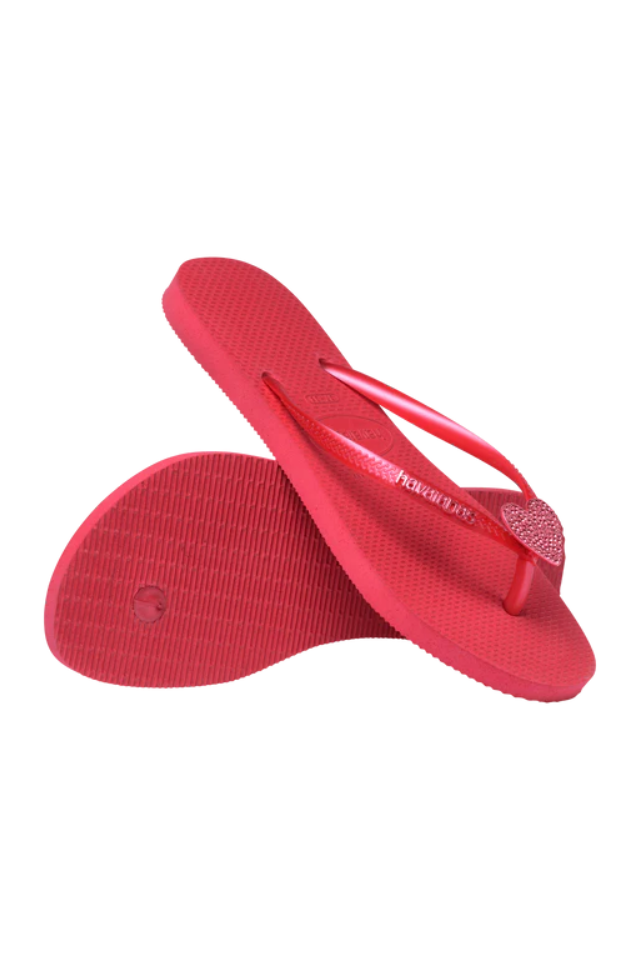 Havaianas Kids Slim Crystal Charm Sandal - Pink Fever
