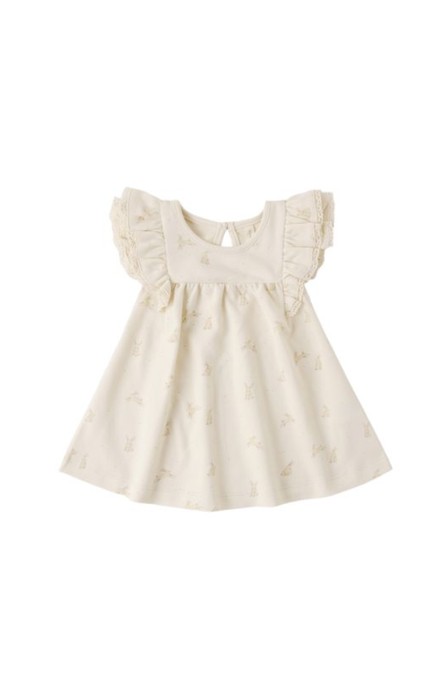 Quincy Mae Flutter Dress - Bunnies
