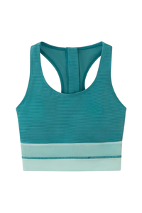 Nani Seablue Flat Rib Cut Back Crop - Seablue