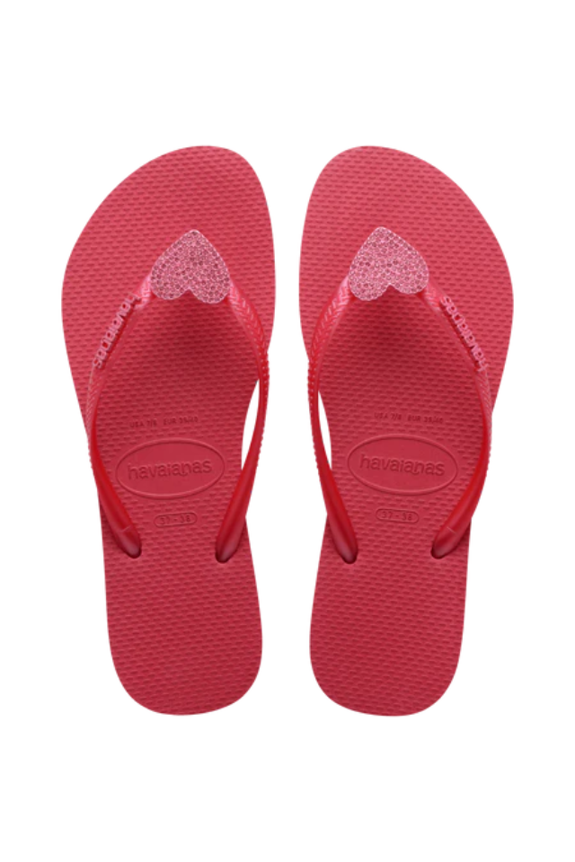 Havaianas Kids Slim Crystal Charm Sandal - Pink Fever