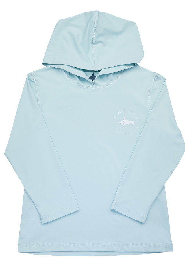 SWB Performance Hoodie - Light Blue Wahoo