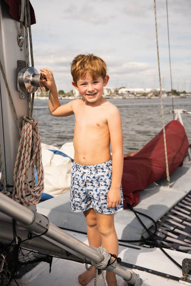 SWB Saint Simons Swim Trunk - Blue Camo