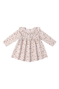 Quincy Mae Ruffle Collar Jersey Dress - Garden
