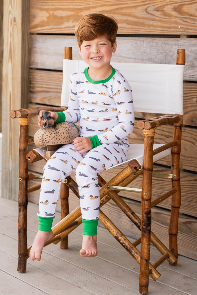 Saltwater Boys Jekyll Pima 2 Piece Pajamas - Mallards