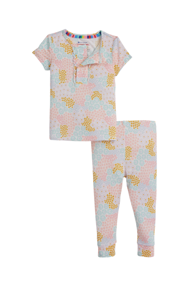 Magnetic Me Modal Ruffle Short Sleeve Long Pant PJ - Harper