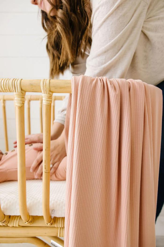 Lou Lou and Company Ribbed Swaddle Blanket - Audrey