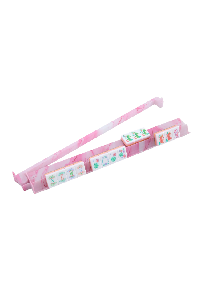 Oh My Mahjong Acrylic Rack & Pusher Set - Pink Quartz