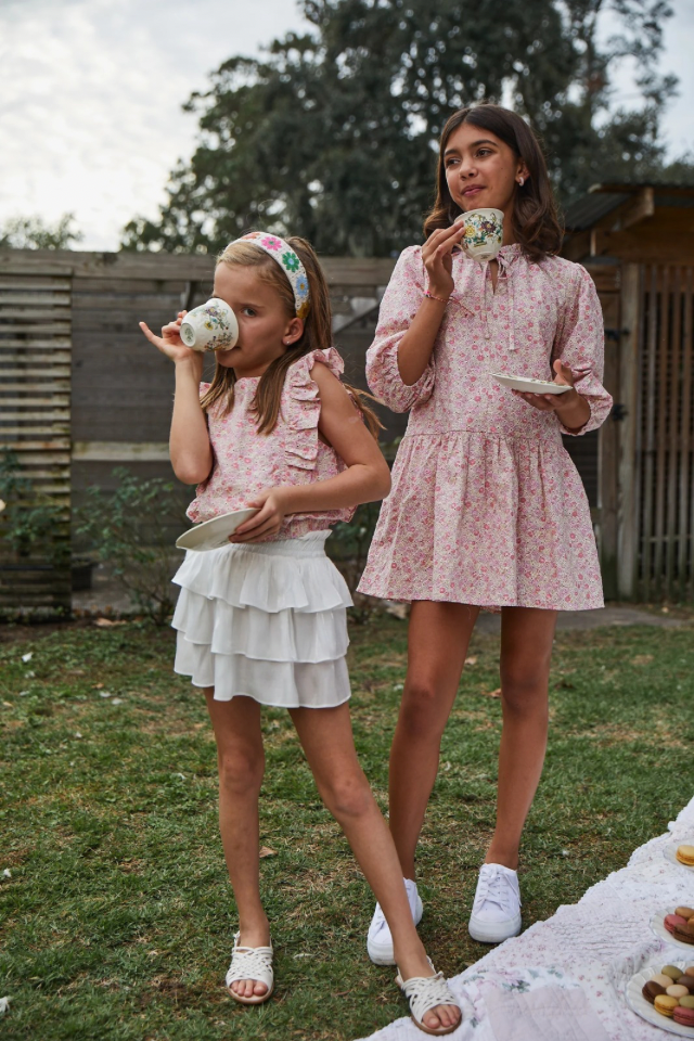 Pleat Rowan Top - Sweet Tart