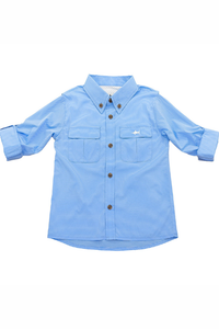 SWB Flagler Fishing Shirt - Blue Stripe