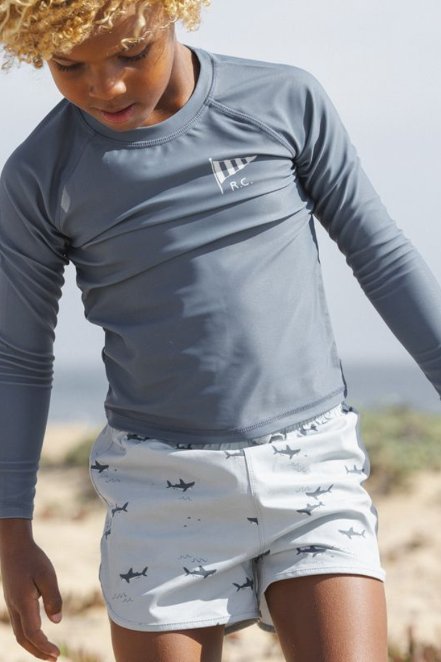 Rylee + Cru Swim Trunks - Sharks