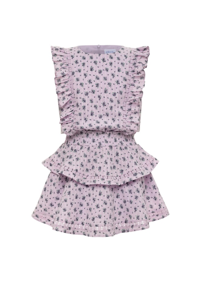 Pleat Gigi Dress - Bouquets