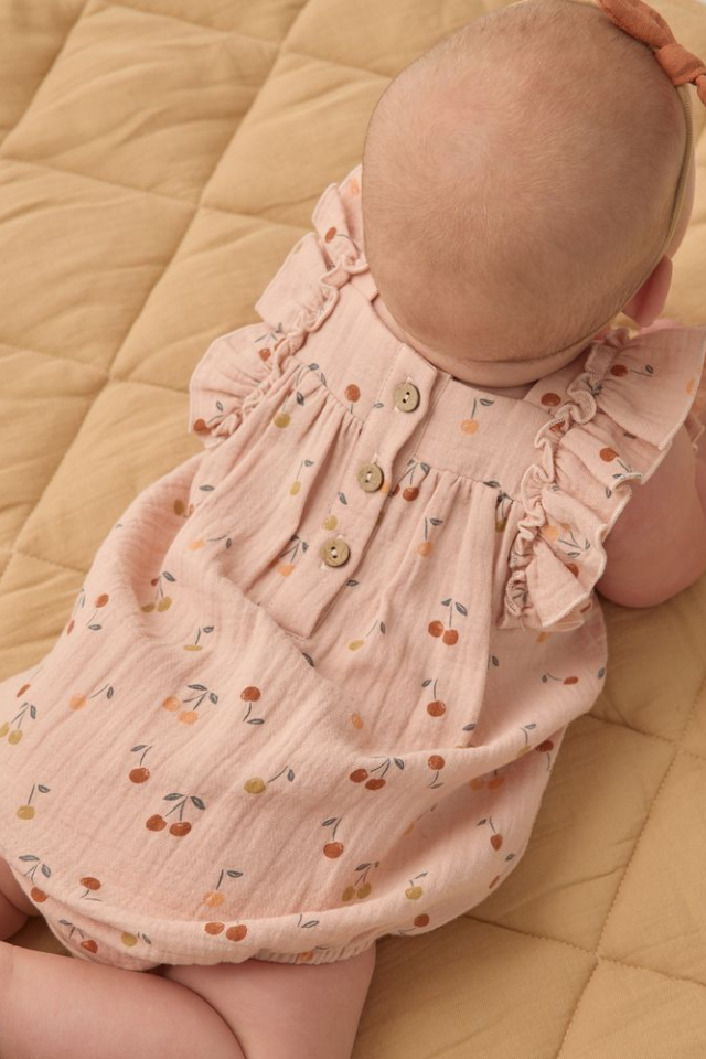 Quincy Mae Maya Romper - Cherries