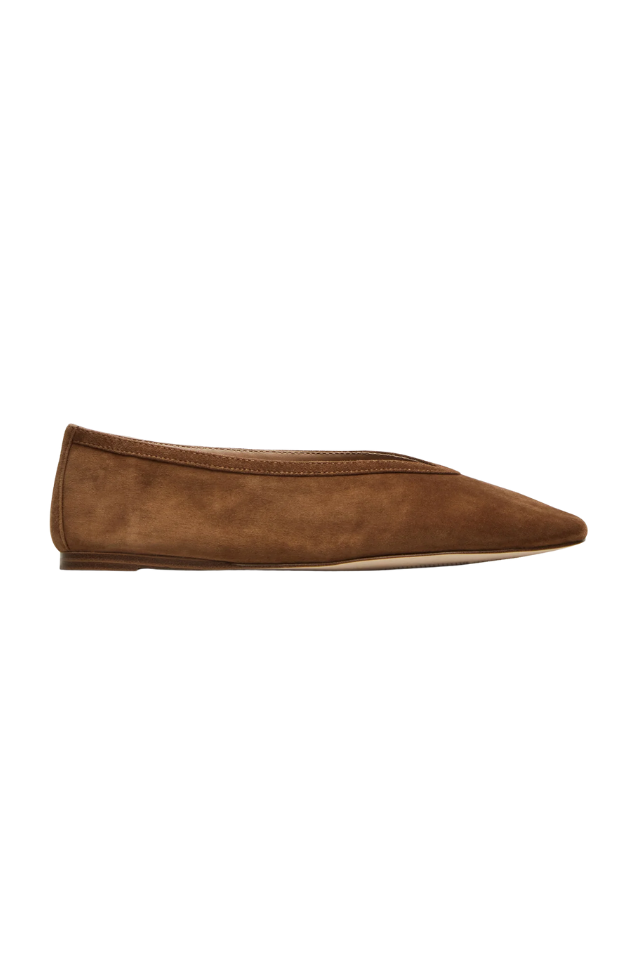 Steve Madden Leni Ballet Flat - Chestnut Suede