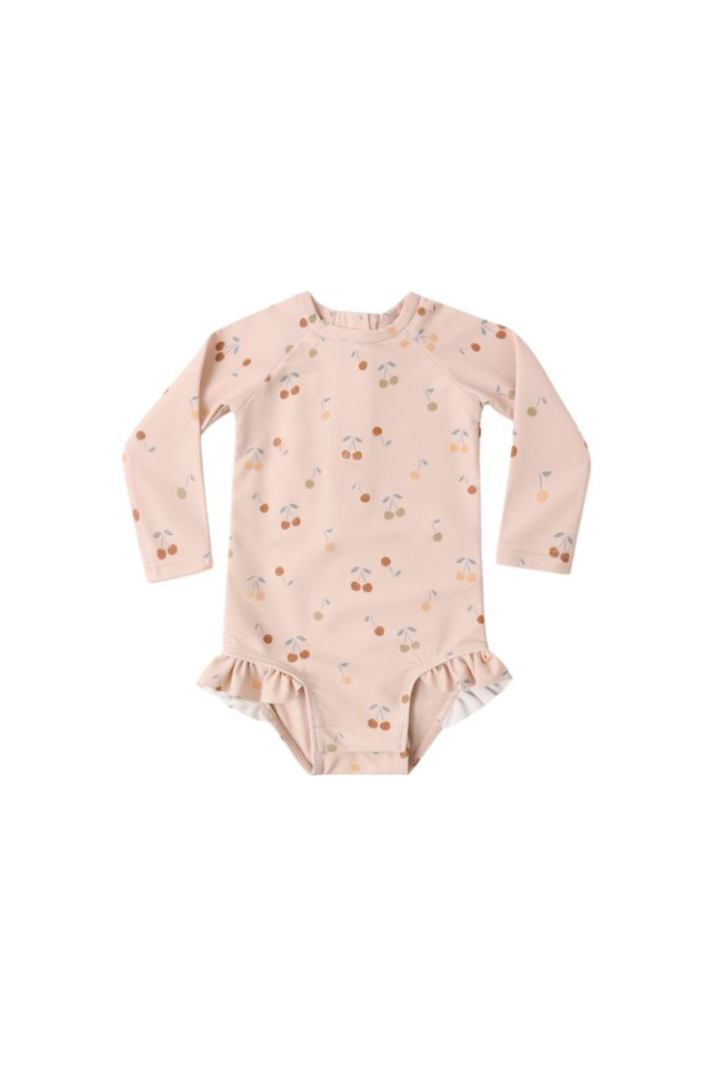 Quincy Mae Olivia Rashguard One-Piece - Cherries