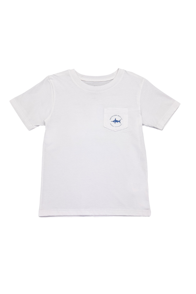 SWB Fishing Pole Flag Graphic Tee - White