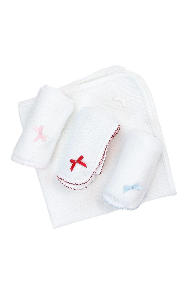 Paty White Knit Swaddle Blanket