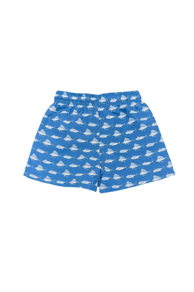 SWB Saint Simons Swim Trunk - Navy/White Fish