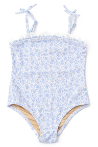 SC 1 pc Crochet Trim Swimsuit - Coastal Garden