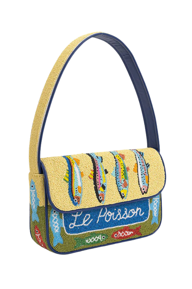 A&B Beaded Shoulder Bag - Fish Tales