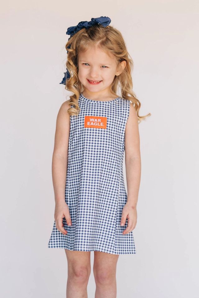 Scarlet & Gold Grace Gingham Dress - War Eagle
