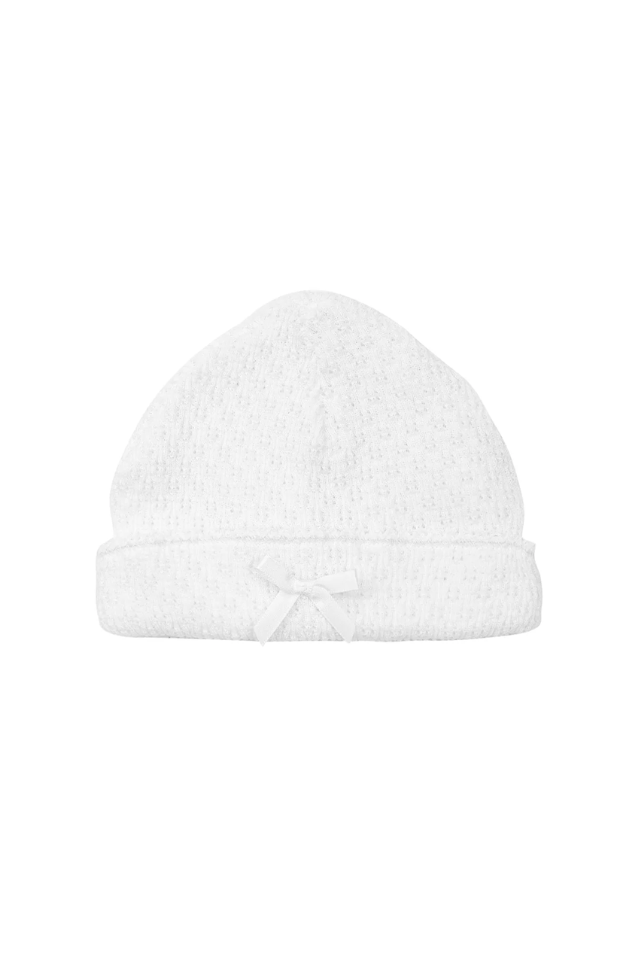 Paty Saylor White Beanie