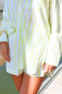 Sanctuary Swim Boyfriend Short - Striped Daquiri
