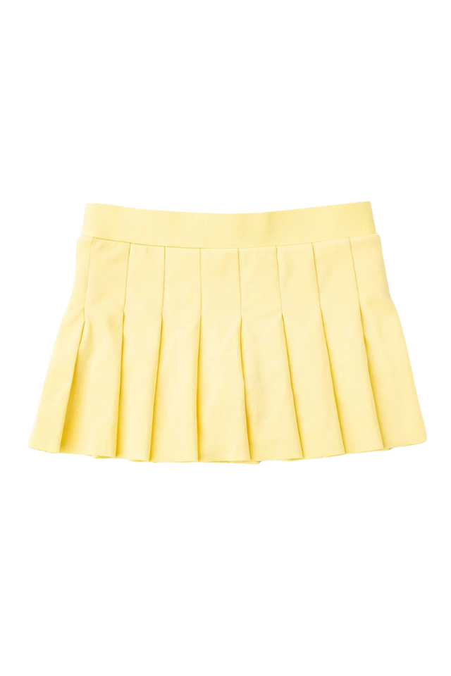 SC Pleated Active Skirt - Butter Yellow