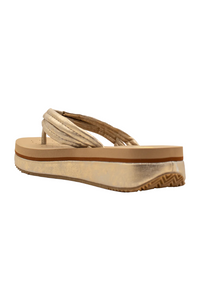Volatile Stargazer Metallic Strap Sandal - Gold