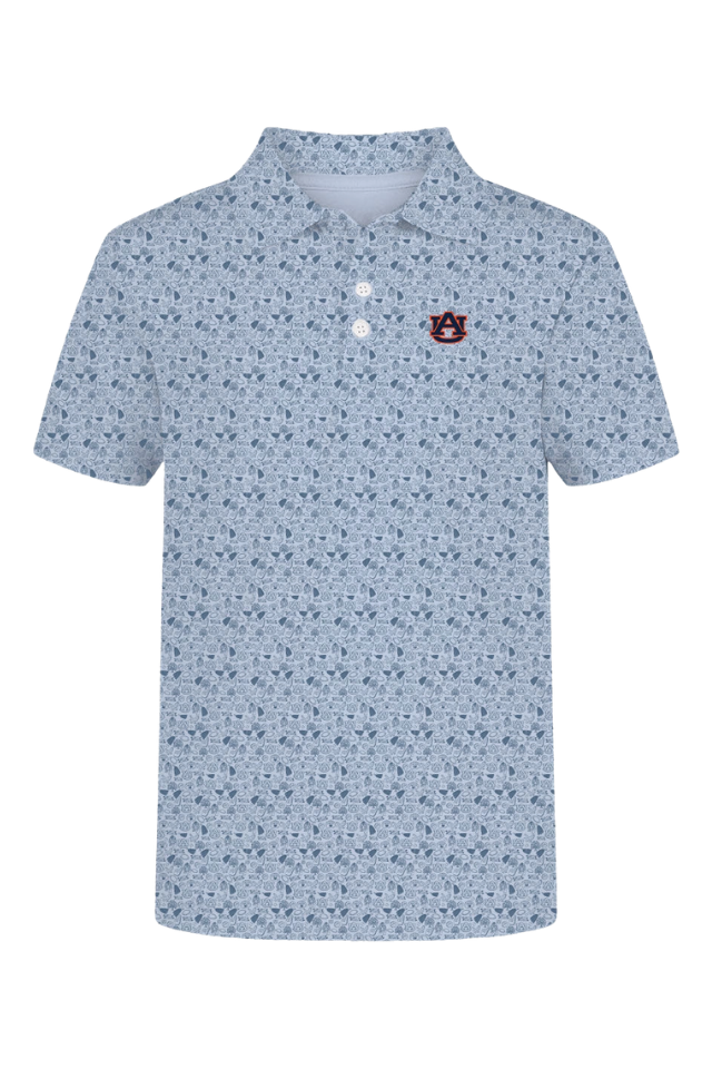 Scarlet & Gold James Polo - War Eagle Pattern