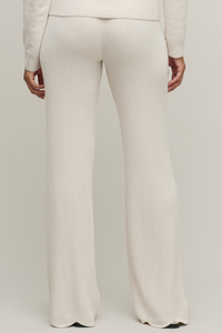 Barefoot Dreams CCUL Scallop Vneck Tank with Ribbed Scallop Pant - Sand Dune