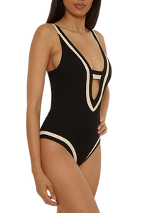 Becca Coast Line 1PC Plunge - Black Tan