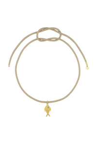 HART Lurex Necklace Cord Gold Fish Charm