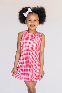 Scarlet & Gold Grace Gingham Dress - Roll Tide