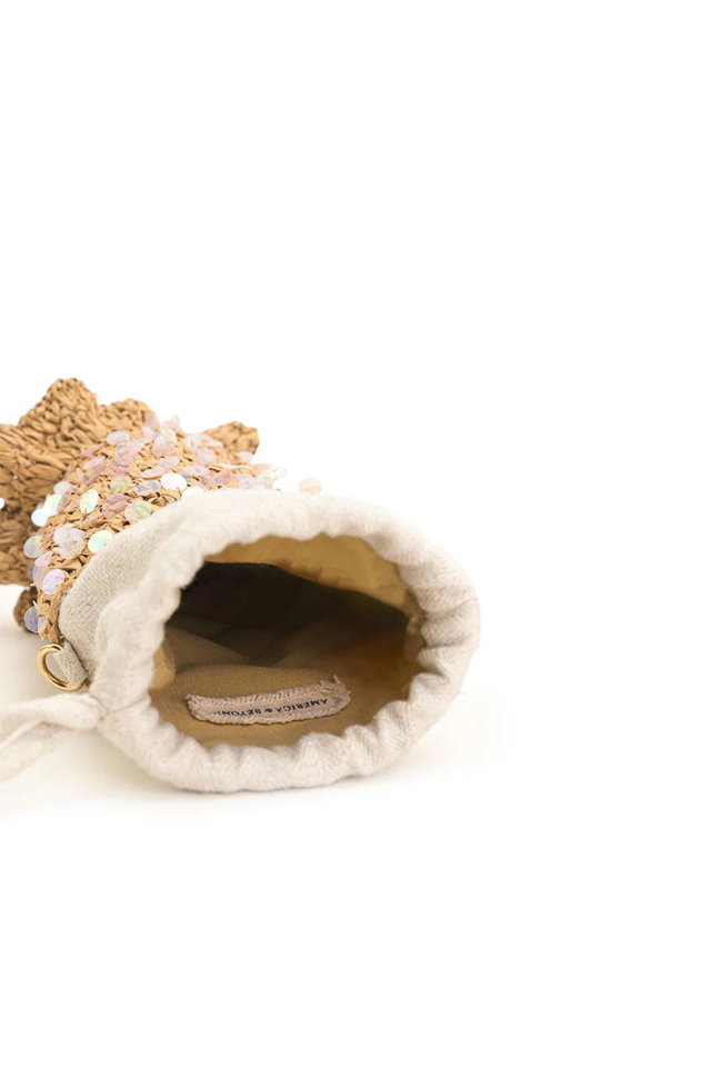 A&B Ocean Whimsy Raffia Fish Bag