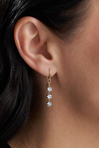 Ronaldo You Are My Sunshine Earring 3 Stones - Gold