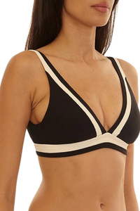 Becca Coast Line Plunge Top - Black Tan