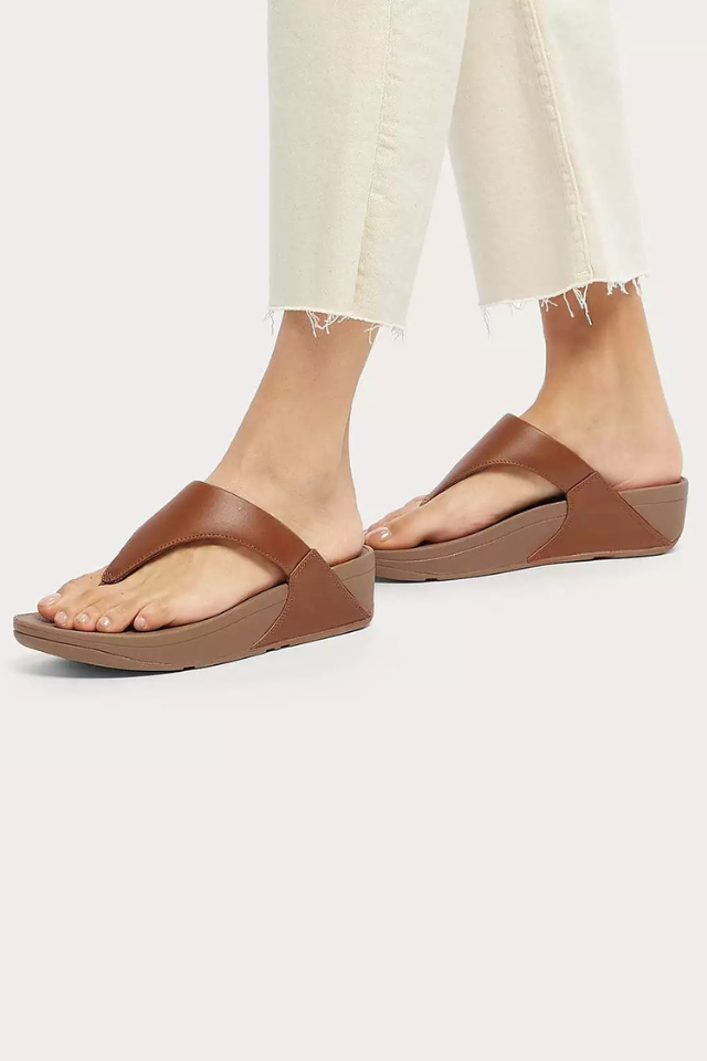 Lulu Leather Toepost - Light Tan