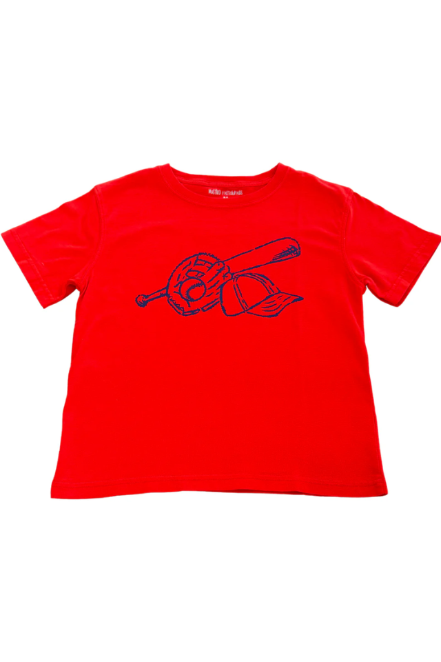 Mustard & Ketchup SS T-Shirt Baseball - Red/Navy
