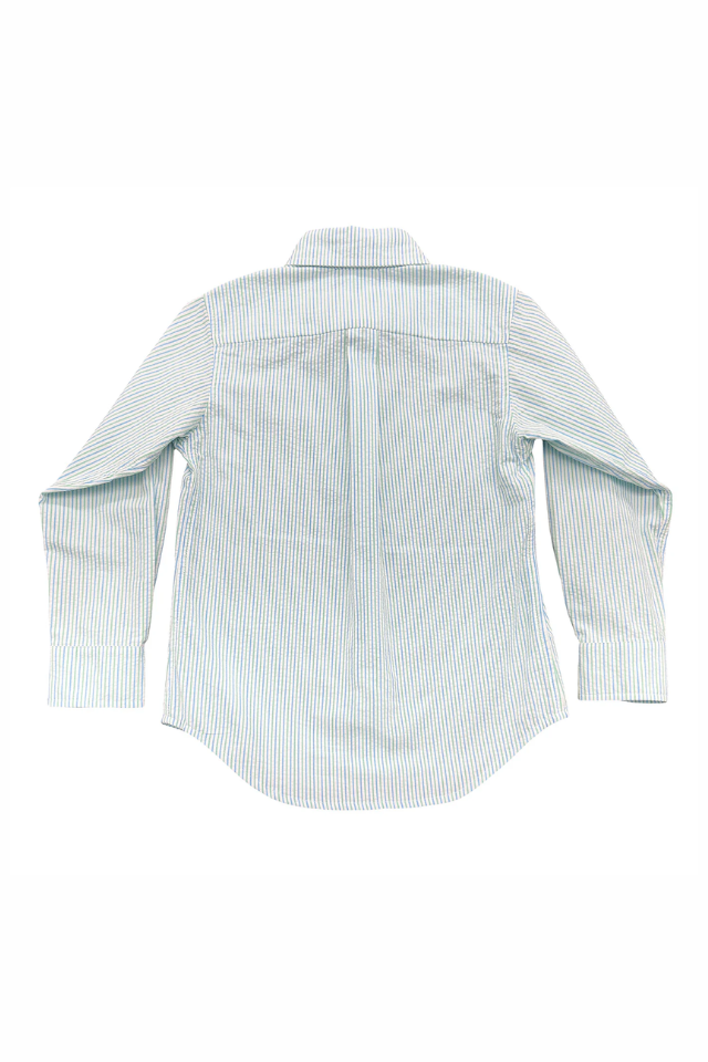SWB Carter Oxford Shirt - Coastal Stripe Seersucker
