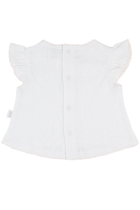 Paty Pointelle Diaper Set - White/Pink