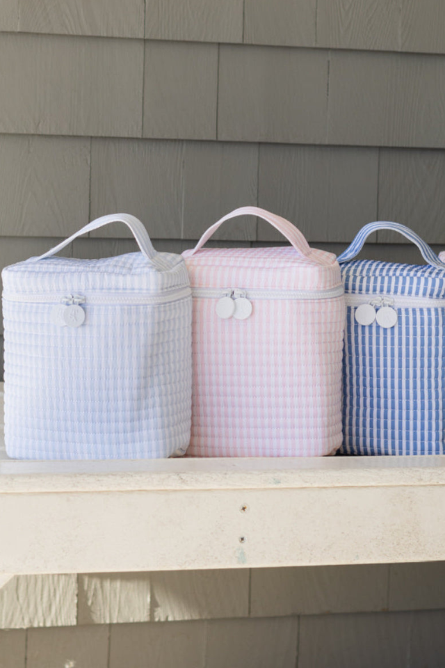 TRVL Design Quilted Go Go Insulated Lunch Bag - Pimlico Stripe Pink