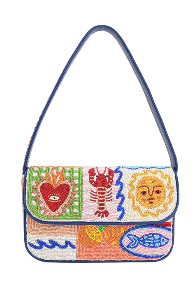 A&B Beaded Shoulder Bag - Sun & Sea