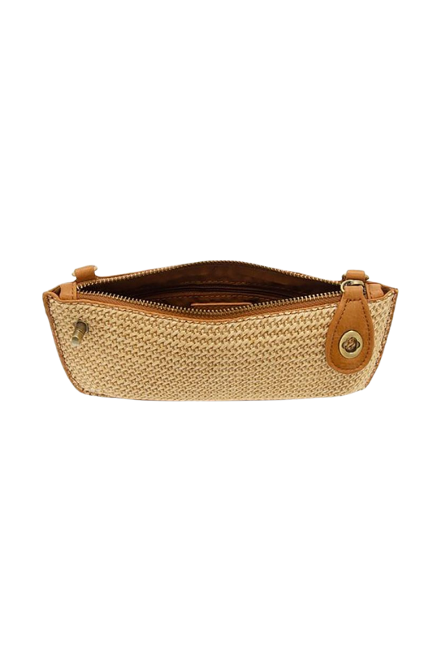 Joy Susan Straw Mini Wristlet Crossbody Clutch
