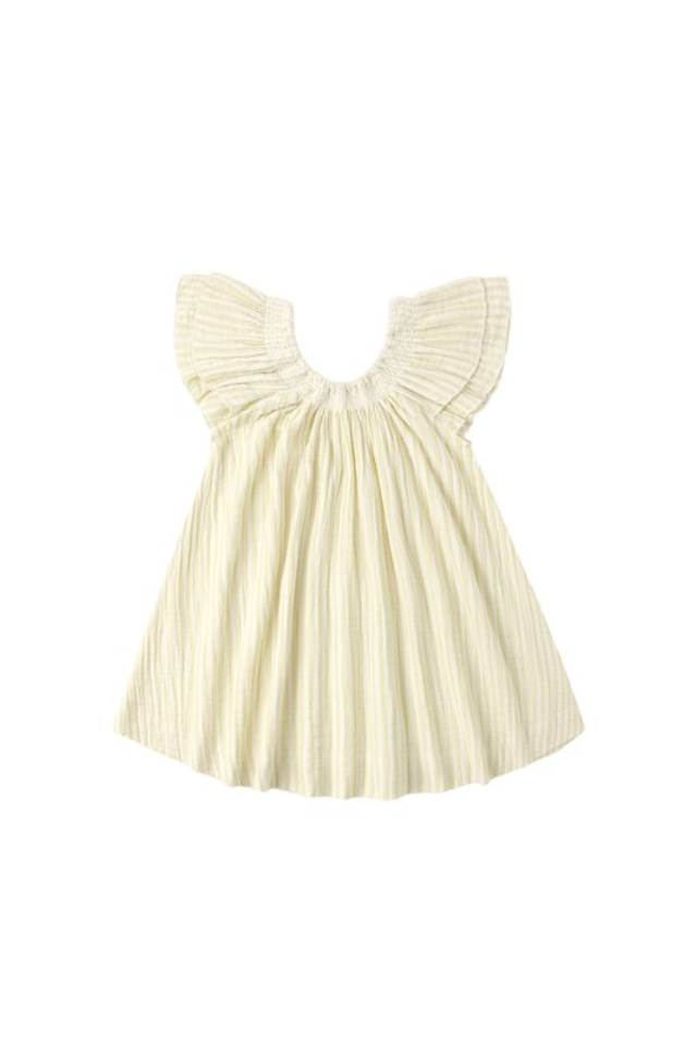 Rylee + Cru Lucia Dress - Citron Stripe
