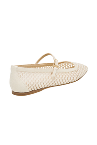 Dolce Vita Reyes Ballet Flats - White Woven